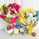 BEISHIDA 20 PCS Green Floral Wrapping Paper-Matte Waterproof Flower Wrapping Paper Bouquet for Florist Supplies, DIY Crafts, Gift Packaging, Wedding, Birthday Gift