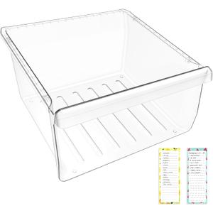 Upgraded DA97-08693B Refrigerator Crisper Drawer Compatible with Samsung Refrigerator Drawer RS25J500DSR RS25J500DSG RS261MDRS RS25H5000SR,DA97-08693B For Samsung Fridge Drawer Replacement Parts Upper