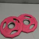 SPART Color Coded Weight Plate 2-Inch Rubber Coated Olympic Grip Plate for Barbell, Solid Cast Iron Weight Plates for Strength Training, Weightlifting, Crossfit, Home Gym, 2.5LB, Pair