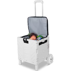 Cooler Bag Wheeled，Large Insulated Rolling Cooler Collapsible Leakproof Portable Hard Framed Ice Packs for Camping Picnic Beach Travel