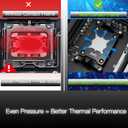 2 x AM5 Contact Frame Anti-Bend CNC Aluminum Mount for Ryzen 7000/9000 | Uniform CPU pressure, w/ thermal paste & screwdriver, scratch-free, capacitor-safe, improves heat transfer