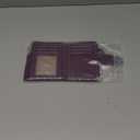 FALAN MULE Small Wallet for Women Leather Bifold Compact Small Womens Wallet with RFID Blocking (Dark Purple)