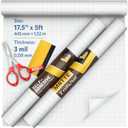 2 Pack Matte Clear Contact Paper Roll 17.5 x 5ft, Multipurpose Clear Contact Paper Peel and Stick