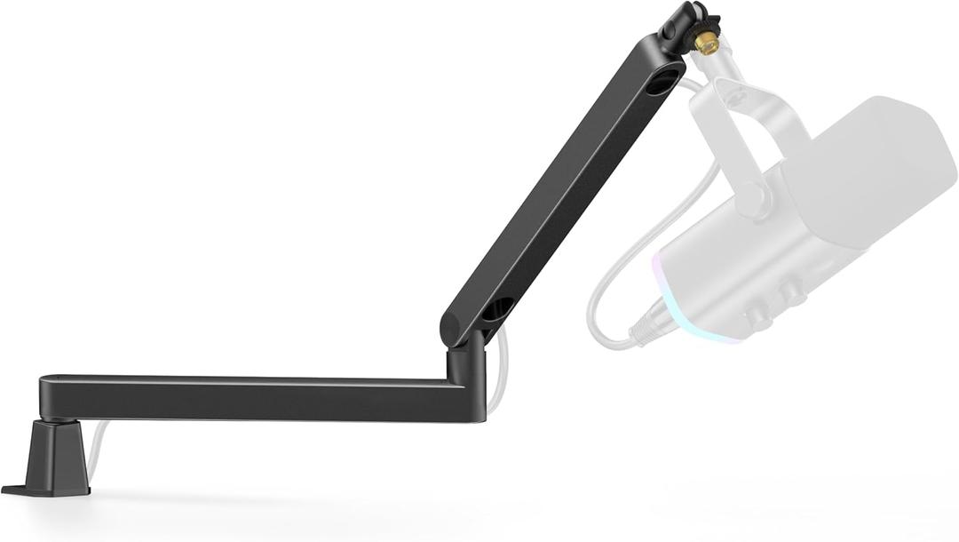InnoGear 2026 Upgraded Microphone Boom Arm, Magnetic Cable Management Low Profile Mic Stand 360 Rotatable Desk Mount for Fifine AM8 K669B Blue Yeti HyperX QuadCast SoloCast AT2020, Black