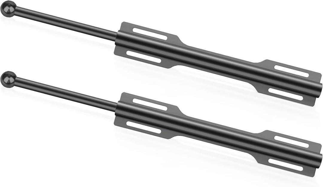 12" Valet Rod for Closet Pull Out (2 Pack, Black)