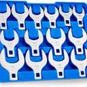 Orion Motor Tech 14 Piece Jumbo Crowfoot Wrench Set, SAE Crows Foot Wrench Set for 1-1/16" to 2" Flare Nuts for 1/2" Drive Rachets Extenders, Cr-V Steel Crowfoot Wrenches with Phosphating & Carry Case