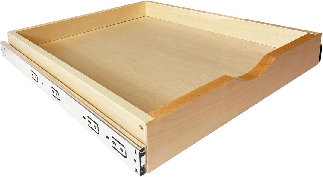 Pull Out Drawers for Cabinet,Wood Slide Out Cabinet Organizer and Storage,Cabinet Kitchen Drawers Slide Out Shelves, Pull Out Shelves in Kitchen,Pantry,Bathroom with Soft Close,14"W x 21"D x 3"H (Side Mount)