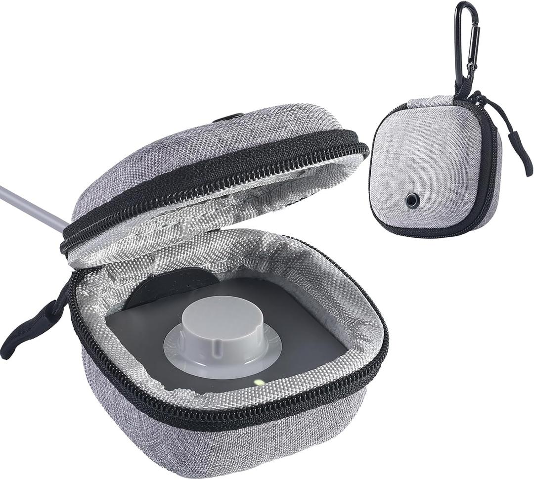 Babeezy Protective Case for Oura Ring Gen 4  EVA Hard Shell Travel Pouch for Ring, Charger & Cable  Shockproof, Compact & Lightweight with Carabiner Gray (Grey)