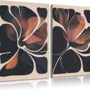 1Pcs Framed Abstract Botanical Floral Canvas Wall Art Pictures Modern Flower Posters Prints Nordic Wall Decoration for Living Room Bedroom Bathroom Office 16x24in (24L" x 16W")