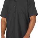 Red Kap Men's Industrial Work Shirt, Regular Fit, Short Sleeve (Large, Black)