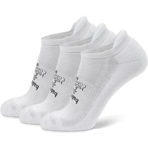 Balega Hidden Comfort Performance No Show Athletic Running Socks for Men and Women (White, L)