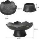 Flower Arranging Kit, 1 Set Lotus Flower Vase Dark Ceramic Flower Pot for Ikebana Floral Art, Fruit Dish Home Decoration