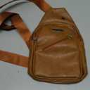 Versatile Belt Bag - Convertible Sling Backpack to Waist Pack, Waterproof Faux Leather Tote for Hiking, Shopping & Airport - Khaki (One Size)
