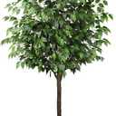 Yepdin Artificia Ficus Tree 7Ft Tall Silk Ficus Tree with Plastic Pot for Office and Home Decor,Decorative Artificial Plant for Indoors and Outdoors,Fake Ficus Lyrata Plant All Year Round Decoration
