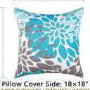 JMGBird Water-Resistant Outdoor Pillows Set of 2, 18x18 inch Durable Sky Blue Mandala Pattern Throw Pillows with Inserts for Patio Furniture, 2 Count