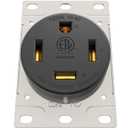 60A Receptacle NEMA 14-60R Flush Mount Outlet 125/250V 4-Prong Socket Industrial Grade Grounding ETL Listed