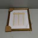 VIOLABBEY 8x10 Matte Gold Picture Frame, Display 5x7 Photo with Mat or 8x10 without Mat, Ornate Vintage 8 x 10 Matte Gold Frame for Wall Decor or Tabletop Display