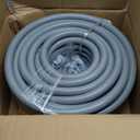 Liquid-Tight Conduit 100 ft and 10 Pieces of Connector Kit, Electrical Conduit 3/4 100ft w/UL Certification, Flexible Conduit with 5 Straight and 5 90-Degree Conduit Connector Fittings