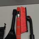 FOVAL 47.2" Extendable Snow Brush and Wider Ice Scraper (4.73" Width) with 360 Pivoting Brush Head, Snow Removal Tool Car Brush with Comfortable Foam Grip for Car Windshield, Trucks, SUVs (Medium)