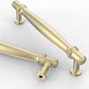 Asidrama 10 Pack 5 Inch(128mm) Gold Kitchen Cabinet Handles, Cabinet Pulls Kitchen Cabinet Hardware for Cupboard Drawer Pulls (5" Hole Center)