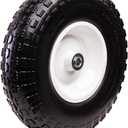 Taifa 13 Inch 1 Pack Solid Flat Free Replacement Tires and Wheels 4.00-6 with 5/8'' Axle Bore Hole, Air Less Wheel for Wheelbarrow/Wagon/Hand Truck/Trolley/Garden Scooter etc.