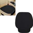 4PCS Car Seat Cushion Covers, Car Seat Cover Pad Front Bottom Protector Mat with Storage Pocket, Breathable Comfortable Auto Front Cushion Pad Mat for Most Vehicle and Office Accessories(Black)