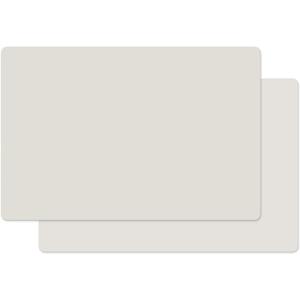 Silicone Placemats, Food-Grade Non-Slip Waterproof, Dining, Stain Resistant, Countertop Protector, Kitchen Counter Mat, Heat Resistant, Baking mat Dishwasher Safe (23.6"15.7"-2pack, White Gray)