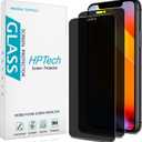(2 Pack) Privacy Screen Protector Designed for iPhone 11 Pro Max, XS Max 6.5-inch Anti-Spy Tempered Glass, Anti Scratch, Bubble Free (Black)