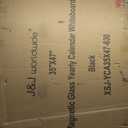 Magnetic Whiteboard Calendar Black Glass Board Yearly Calendar - 35" X 47" Large Wall Calendar - White Board Dry Erase Planner for Wall Home, School, Office