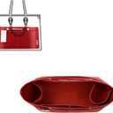 ZTUJO Purse Organizer Insert For Handbag & Tote Shaper,Tote Bag Organizer Insert For Speedy Neverful, 6 Sizes (Large,Silky Red)