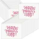 Kacctyen 50 Pcs Happy Mothers Day EVA Cosmetic Bag Bulk Gifts for Women Mother's Day Gifts for Party Favors Bag Toiletry Pouch with Zipper for Sister Friend Wife (White, S)