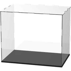 M METERXITY Clear Acrylic Display Case, 12 x 8 x 10 Inch Assemble Clear Acrylic Display Box Dustproof for Action Figures/Model/Statues/Collectibles/Doll/Toys/Home Storage
