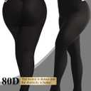 Buauty 2 Pairs 80D Tights for Women,Women's Sheer Black Tights,Soft Opaque Pantyhose and Stockings for Comfort and Elegance (Black)