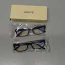 Gaoye +1.25 2-Pack of Reading Glasses - Blue-Light Filter, UV Protection - Readers with Rectangle Frames (Black)