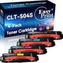 EASYPRINT (1xSET, BCMY) Compatible Toner Cartridge Replacement for Samsung CLT-504S Used for CLP-415N CLP-470 CLP-475 CLX-4195 4195N SL-C1810W 1860FW Printer