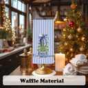 Chinoiserie Christmas Kitchen Towels,Blue Stripes Bow Coquette Christmas Tree Dish Towels,Blue Christmas Hand Towels for Kitchen Bathroom,Grandmillennial Decor,16x24 Inches Set of 2