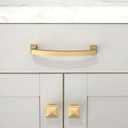 AR004 10 Pack Champagne Bronze Cabinet Pulls 5 Inch(128mm) Kitchen Cabinet Handles Solid Zinc Alloy Cabinet Hardware Drawer Pulls (5" Hole Center)