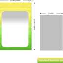 100 Pack Resealable Mylar Bags 3 x 4.7 Inch Smell Proof Bags with Clear Window Foil Pouch Bag Flat Bag Matte Yellow Green