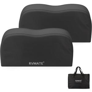 RVMATE RV Tire Covers - Dual Axle Wheel Cover (2 Pack) Fits 27"-30" Tires, Waterproof Anti-UV 600D Oxford Black Dual Tire Covers for RV/Truck/Trailer