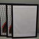 Wiscet 18x24 Picture Frame Set of 3, Display Pictures 16x20 with Mat or 18 x 24 Poster Frame Without Mat, Wall Gallery Photo Frames, Black