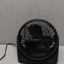 Amazon Basics Air Circulator Desk Fan for Bedroom, Home and Office, 90-Degree Tilt Head, 3 Speed Settings, Cooling, 35 Watts, Black, 11.1"W x 6.3"D x 10.9"H