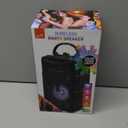 iLive ISB202B ISB202B Portable 8-in. 10-Watt Bluetooth Rechargeable Party/Karaoke Tailgate Speaker with Party Lights and Wired Microphone