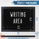 HBCY Creations 18" x 24" Rustic Black Solid Wood Frame Wall Chalkboard, Magnetic Surface, Home Dcor, Restaurant & Caf Menus, Blackboard, Includes Chalk, Eraser & Hanging Hardware