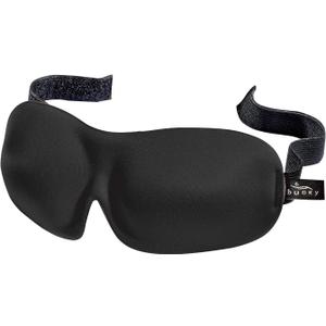 Bucky 40 Blinks Comfortable Contoured, No Pressure Eye Mask for Travel & Sleep Eye Mask, Black