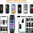 Fitness Tracker,2026 Smart Watch with Blood Pressure Heart Rate & Sleep Monitor IP67 Waterproof Step Calorie Counter Pedometer Fitness Activity Health Watch for Android iOS Phone Men Women Black