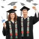 Graduation Candy Lei Making Kit, 23 Pcs 2026 Grad Hawaiian Candy Leis Tubing Set with Rolls Ribbons and Green Hibiscus Cards for College High School Congrats Graduate Party Supplies Gifts