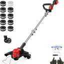 Cordless Weed Wacker for Milwaukee M18 Battery - 12" Electric Weed Eater
Brushless 3-in-1 Wheeled String Trimmer/Lawn Edger/Mower for Lawn Care,Lightweight,Bump Feed,10 Replacement Spools,Tool Only
