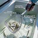 BasicGear Compact Baitwell Net for Live Bait Soft Nylon Mesh, Aluminum Frame, EVA Non-Slip Grip & Anti-Drop Rope