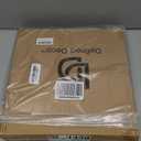 Defined Deco Round Tray for Home Decor, 12 in White Wood Circle with Shiny Gold Handle, Decorative Round Tray for Coffee Table, Kitchen, Living Room, Bedroom