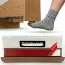 The Handless Handle Hands-Free Garbage Drawer Foot Pull Handle, Touchless Opener for Drawers, Bins, & Cabinets (Light Brown, 1 Pack)